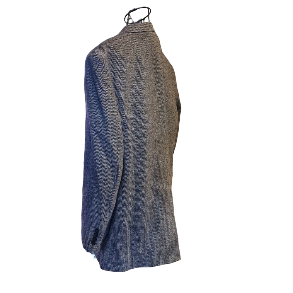 Oscar de la Renta Sport Coat & Blazer Herribgbone Two Button Closure - Picture 6 of 11